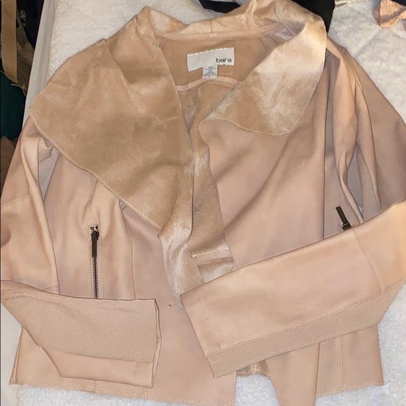 Bar III Jackets & Blazers - Nwot bar 111 jacket blush s faux leather look